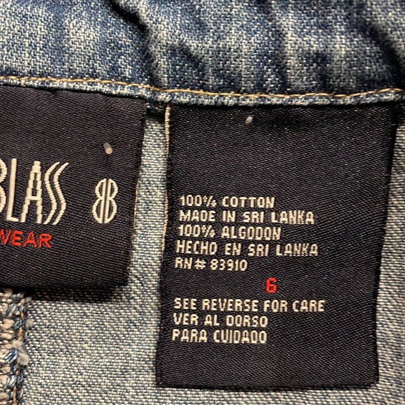 BILL BLASS women’s SOFT cotton denim pleated skirt zip front button closure sz 6 - Picture 5 of 10